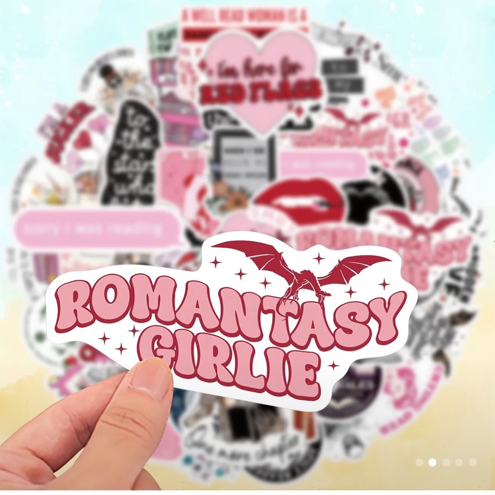 50 pcs of romantic reading stickers NEW curious stickers gifts resellers